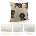 thumbnail image 4 of SHANXI Square Throw Pillow Covers Lovely Black Dachshunds Pillow Cases Decorative for Home Bedroom Sofa Cartoon Animal Dog Puppy Watercolor Painting Pillowcases Standard Size 18x18in, 4 of 5
