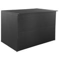 thumbnail image 1 of vidaXL Garden Storage Box Black 150x100x100 cm Poly Rattan, 1 of 5