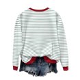 thumbnail image 2 of ZUKMRJPC Christmas Sweatshirt for Women and Men Long Sleeve Fashion Striped Print Crewneck Sweatshirts Holiday Comfy Fleece Lined Tops, 2 of 7