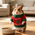 thumbnail image 4 of Hamster Clothes Small Dog Sweater 3.5 Inch Extra Small Dog Clothes Dog Christmas Outfit Knit Warm Pet for Holiday Small Puppy Clothes, 1 Pack, 4 of 5