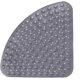 thumbnail image 1 of ZHAOCHENG Alfombrilla de ducha antideslizante para bañera con orificio de drenaje para ducha o bañera, alfombrilla de baño triangular de PVC de 54 x 54 cm, color gris, 1 of 5