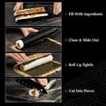thumbnail image 4 of Tluokm Kit para hacer sushi: kit para hacer principiantes y profesionales, como cuchillo para, 2 tapetes para sushi, Molde para bolas de arroz, plato mojar y m&aacute;s (hecho de bamb&uacute;), 4 of 7