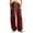 Wine, variant on Zynoxe Wide Leg Sweatpants for Women Fashion Solid Color Womens Sweatpants Elastic Waist Drawstring Lounge Pants Comfort Lightweight Full Length Pants with Side Pockets S