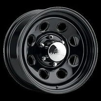 1 X Allied 297B Black Soft 8 17X9 8X6.50 130.81 Hub -12 Offset Black Wheel Rim
