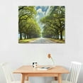 thumbnail image 2 of COMIO Green Forest Oak Trees Wall Art Nature Canvas Picture Landscape Canvas Artwork Pictures for Living Room Home Office Wall Decor, 2 of 4