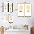 thumbnail image 4 of Designart "Gold Flower of Life in Bloom IV" Abstract Botanicals Wall Art Set Of 2 - Modern Gold Canvas Set For Living Room Decor, 4 of 6