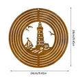 thumbnail image 3 of TIELUTT Metal Wind Garden Hanging Ornament 3D Rotating Hollow Wind Vane Weathervane for Hanging Car Ornament Stained Glass for Windows Bling Home Decorations Glitter String Curtains for Doorways Thin, 3 of 6