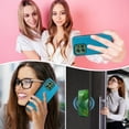 thumbnail image 7 of Asuwish Phone Case for Motorola Moto G Power 5G 2025 Zipper Wallet Detachable Cell Cover with Tempered Glass Screen Protector Crossbody Lanyard Strap Flower Flip Card Holder XT2515-1 Women Girls Blue, 7 of 7