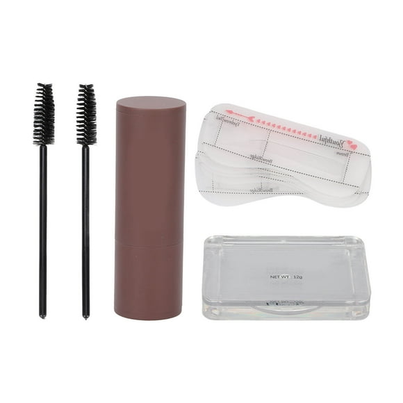 Eyebrow Shaping Kit, 1 Step Buildable Eyebrow Stencil Kit Eyebrow Brushes Eyebrow Card Brown For Perfect Brow Light Brown,Natural Brown,Dark Brown