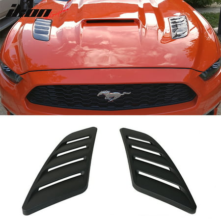 Fits 15-18 Mustang V6 & EcoBoost Tape On GT Inspired Hood Vents - Textured