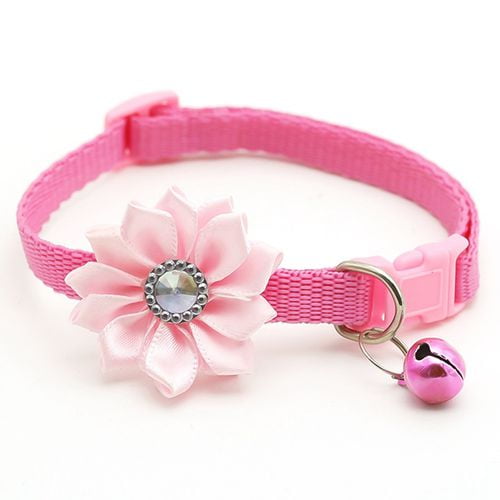 AkoaDa Pet Dog Collar Bell Flower Necklace Collar For Small Dog Puppy
