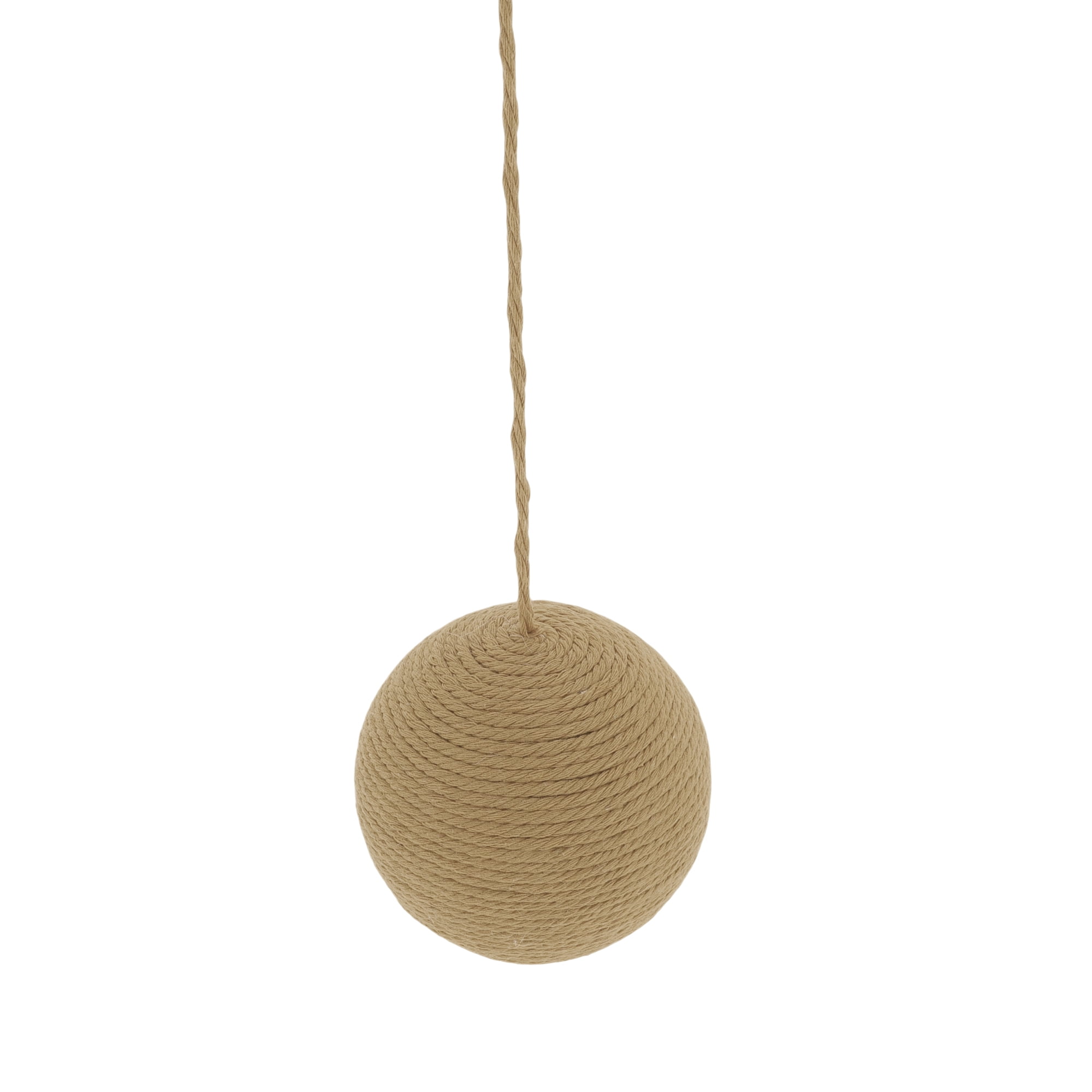 Unique Bargains Cat Playing Balls with Bell Inside Khaki