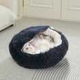 thumbnail image 4 of RnemiTe-amo Calming Dog Beds & Cat Cave Bed With Hooded Cover,Removable Washable Round Beds For Small Medium Pets,Anti-Slip Faux Fur Fluffy Coved Bed For Improved Sleep,Fits Up to 11 lbs, 4 of 8