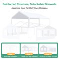 thumbnail image 3 of SANOPY 16x20ft Heavy Duty Party Tent, Outdoor Commercial Canopy with Removable Sidewalls, Gazebo Shelter for Wedding, Outdoor Carport Party Tent for Event, White, 3 of 7