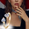 thumbnail image 1 of Señoras moda diamante moda abierto creativo amor mujer anillo joyería Wmkox8yi  sjalhkljlk3052, 1 of 5