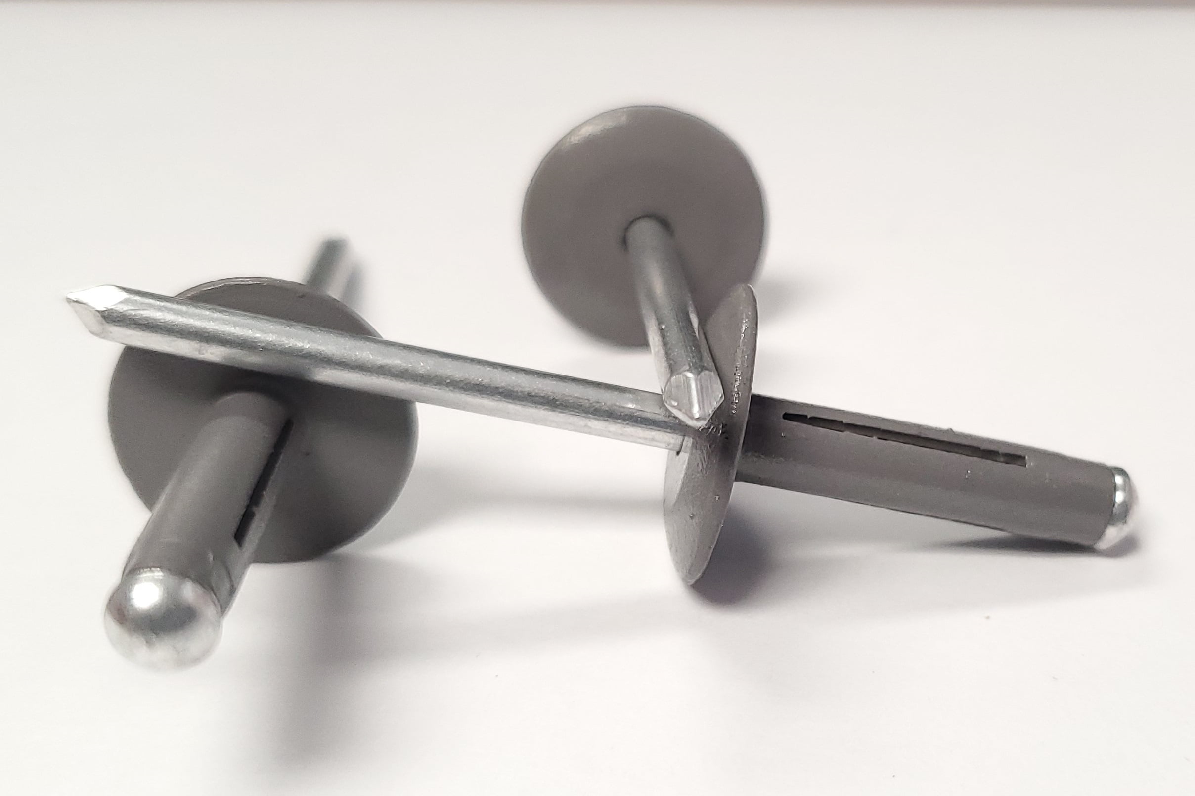 Grey Exploding Pop Rivets 3/16" TriFold Large Head Aluminum Mandrel .040 .354 Grip Range