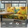 thumbnail image 6 of FOR U DESIGNS Hummingbird Sunflower Pattern 3 pcs RV Dinette Cushion Covers with Pillowcase, Elastic Camper Seat Covers Dinette Booth Comfortable Furniture Protector for RV Camper Car Bench, 6 of 8