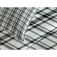 thumbnail image 4 of Ambesonne Plaid Quilted Bedspread Set 3 Pcs, Black and White Grid, Queen Size, Black White, 4 of 5