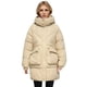 thumbnail image 1 of Gibobby Chamarra larga mujer invierno, Abrigos de invierno para mujer, chamarra largo con cierre, color liso, chamarra grande de piel sintética con capucha(Caqui,M), 1 of 5