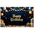 thumbnail image 2 of Yatrandify Colorful Theme Happy Birthday Banner Decorative Design Balloon Decoration Party Backdrop Gift Boxes for Birthday Party Indoor Decoration Event Celebration, 2 of 8