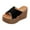Black, variant on Mostsola Platform Slippers for Women Slip on Sandals Cross Strap Wedges Heels Casual Summer Heels