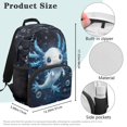 thumbnail image 7 of KUIFORTI Blue Axolotl Kids Backpack Girls Bookbag Fashion School Bag with Laptop Compartment Front Pockets Back to School Essentials Gifts, 7 of 7