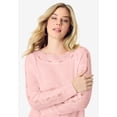 thumbnail image 4 of Roaman's Women's Plus Size Pointelle Sleeve Pullover, 4 of 4
