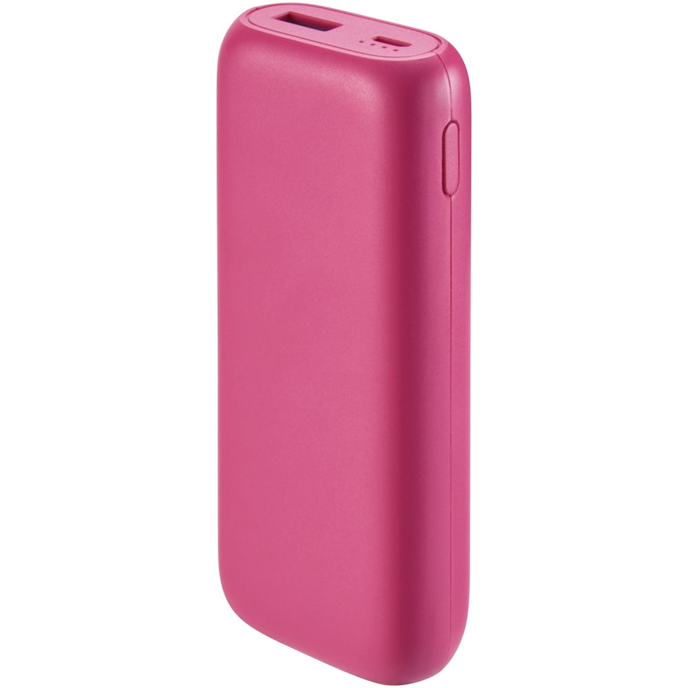 onn. Portable Charger, 6700 Mah, Pink