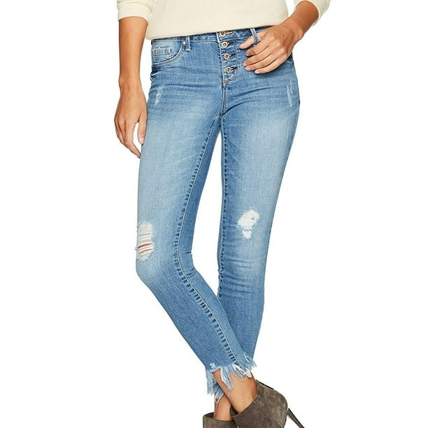 Jessica Simpson Jessica Simpson NEW Blue Womens Size 27 Distressed