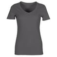 thumbnail image 3 of Adeawade Womens Tshirts V Neck Tops Short Sleeve Solid Color Elegants Tee Daily Wear Xl Grey, 3 of 4