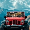 thumbnail image 3 of Uorisanigo Windshield Sun Shade,Auto Sunshade for 2007-2024 Wrangler Rubicon Sahara TJ JK JKU 2 & 4 Door,Cute Cat Animal Driving Sun Shade Windshield Cover for Jeep,UV Ray & Heat Block, 3 of 7