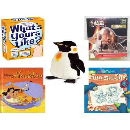 Children's Gift Bundle [5 Piece] -  What's Yours Like? - The  That Tells it Like it Is - Star Wars Episode I Yoda Shaped   - Melissa & Doug Penguin Large  24