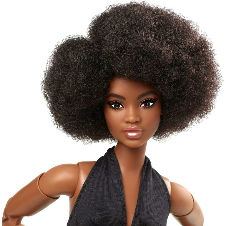 bygning spansk grænseflade Barbie Looks Collectible Fashion Doll, Posable with Natural Hair & Black  Jumpsuit - Walmart.com