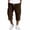 Brown04, variant on Corduroy Men's Capri Long Elastic Cargo Shorts Casual Elastic Waist Shorts Multi-Pockets Long 3/4 Pants Summer Hiking Capri Below Knee Pants Brown XL