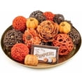 thumbnail image 5 of ANDALUCA Orange Decorative Vase Filler Bag with Mini Pumpkins, Orbs, Balls & Flowers Bowl Filler Decor (Pumpkin Orange), 5 of 7