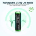 thumbnail image 7 of HiQuick AA Rechargeable Batteries, 2800mAh High-Capacity, 16-Pack – Reliable and Long-Lasting Power for All Your Devices, 7 of 7