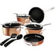 thumbnail image 1 of GOTHAM STEEL Juego de 10 ollas y sartenes de cobre antiadherentes, juegos de utensilios de cocina, juego de ollas y sartenes antiadherentes que ahorran espacio, juego de utensilios de cocina antiadher, 1 of 5
