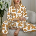 thumbnail image 6 of Fotbe Christmas Elements Pattern Long Sleeve Pajama Set for Women,Sleepwear Set,2-piece Loungewear Set,Soft PJs Comfy Nightwear with Pockets -X-Large, 6 of 7