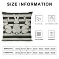 thumbnail image 5 of Qinduosi Spring Easter Pillow Covers Inch Set of ,Grey Stripes Bunny Throw Pillows Case,Rabbit Design Outdoor Decorative Square Linen Farmhouse Decor Cushion Covers for Home Sofa Bed Couch White, 5 of 5