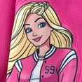 thumbnail image 4 of Barbie Girls Fleece Bomber Jacket Graphic Baseball Jacket Cartoon Kids Sweatshirt Varsity Bomber Outerwear Coat Sizes 3-10, 4 of 9