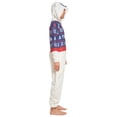 thumbnail image 3 of Mens Fleece Zip Up Cosplay Pajama Coverall 3D nose Adult, 3 of 5