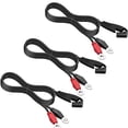 thumbnail image 2 of Mroinge Battery Ring Terminal Harness with 2ft 18AWG Cable and 2-Pin SAE Quick Disconnect Plug (3 Pack), 2 of 4