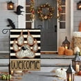 thumbnail image 2 of Halloween Welcome Garden Flag Spooky 12.5 x 18 Inch Double Sided Burlap Dog Paw Print Spider and Spider Web Yard Flag Holiday Seasonal Outdoor Outside Decoration, 2 of 6