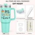 thumbnail image 3 of Teacher Christmas Gifts - Best Ever 40 Oz Tumbler Cup, Cute Teacher Gifts for Daycare & Preschool, Mint, 3 of 6