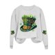 thumbnail image 4 of RKSTN St Patrick's Day Sweatshirt for Women Oversized Crewneck St Paddy's Day Irish Luckys Shamrocks Graphic Print Sweatshirts Top Womens Casual Plus Size Round Neck Loose Long Sleeve T Shirts, 4 of 5