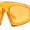 All Orange, variant on Oversized Curved Top Racer Thick Plastic Sunglasses Beige