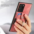 thumbnail image 2 of Compatible with Samsung Galaxy Note 20 Ultra Wallet Case with Card Holder, Premium PU Leather 360° Rotation Ring Holder Kickstand Shockproof Phone Case Cover for Galaxy Note 20 Ultra, Pink, 2 of 12
