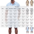 thumbnail image 4 of Zenithor Men's 2 Piece Rib Collar Shirts and Cargo Shorts Set Textured Short Sleeve Top Match Set Summer Beach Outfits S-3XL, 4 of 6