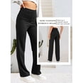 thumbnail image 4 of SLADYGLO Women Elastic Waist Front Buttons Down Multi Pockets Leisure Pants, 4 of 7