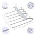 thumbnail image 3 of Unique Bargains Space Saving Non Slip Metal Pants Hangers 2 Pcs Gray, 3 of 6